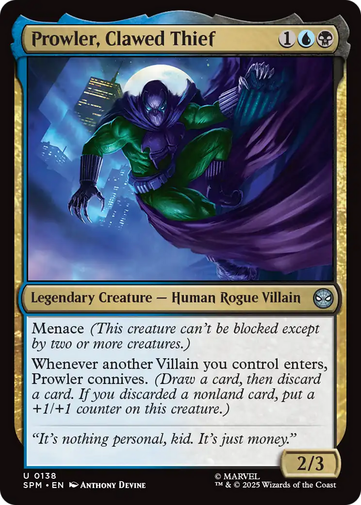 Prowler, Clawed Thief [Marvel's Spider-Man] | Mega City Incorporated