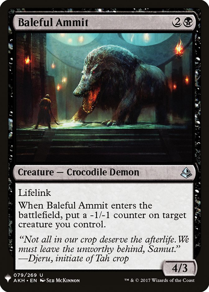 Baleful Ammit [Mystery Booster] | Mega City Incorporated