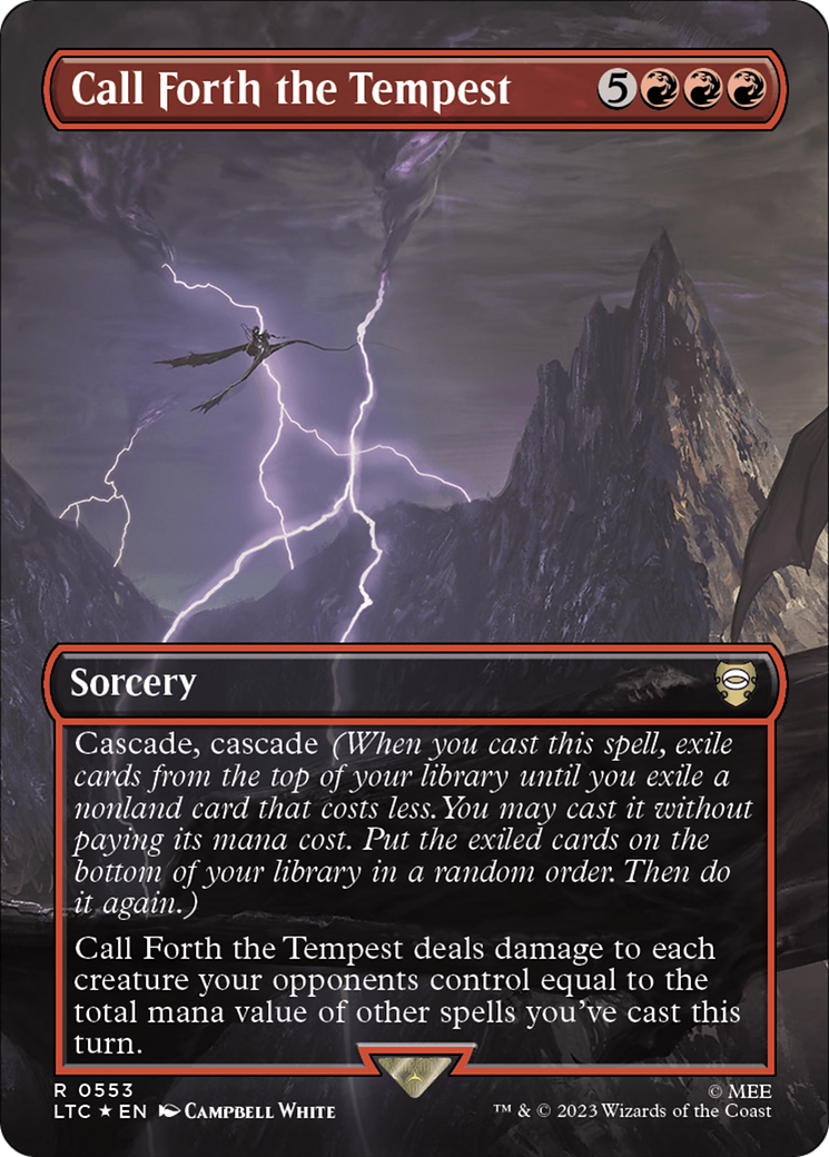 Call Forth the Tempest (Borderless) (Surge Foil) [The Lord of the Rings: Tales of Middle-Earth Commander] | Mega City Incorporated