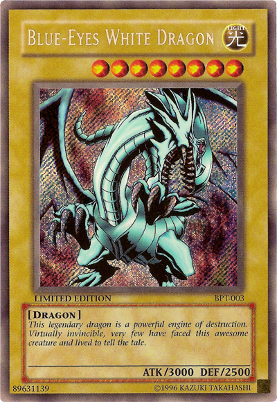 Blue-Eyes White Dragon [BPT-003] Secret Rare | Mega City Incorporated