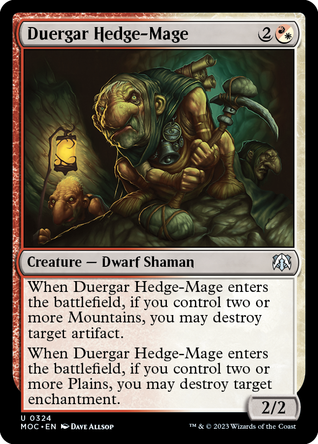 Duergar Hedge-Mage [March of the Machine Commander] | Mega City Incorporated