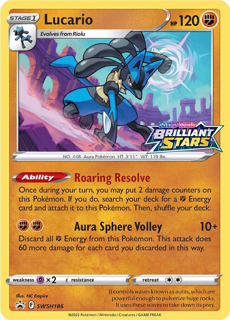 Lucario (SWSH186) (Prerelease Promo) [Sword & Shield: Black Star Promos] | Mega City Incorporated