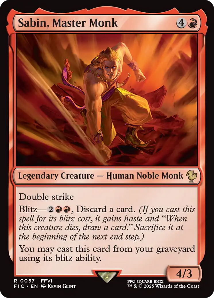 Sabin, Master Monk [FINAL FANTASY Commander] | Mega City Incorporated