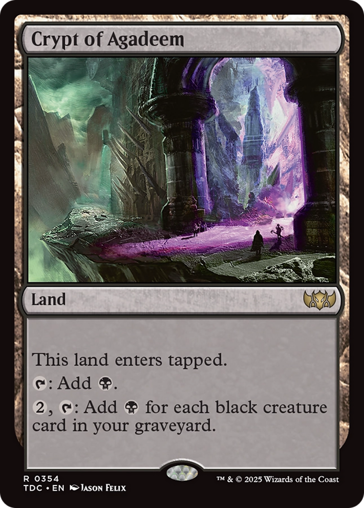 Crypt of Agadeem [Tarkir: Dragonstorm Commander] | Mega City Incorporated