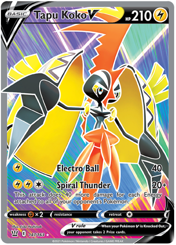 Tapu Koko V (147/163) [Sword & Shield: Battle Styles] | Mega City Incorporated