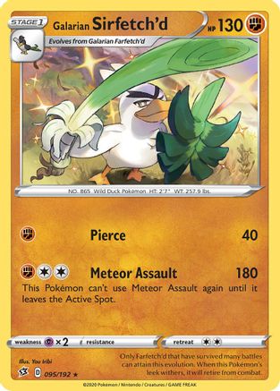 Galarian Sirfetch'd (095/192) (Theme Deck Exclusive) [Sword & Shield: Rebel Clash] | Mega City Incorporated