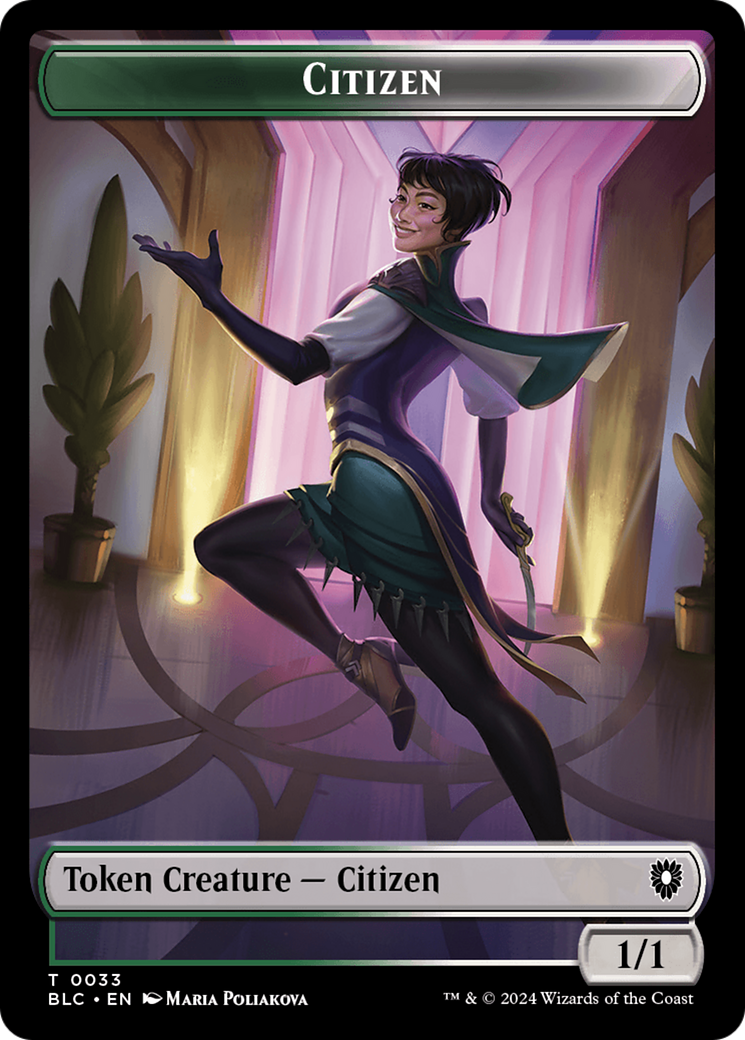 Soldier // Citizen Double-Sided Token [Bloomburrow Commander Tokens] | Mega City Incorporated