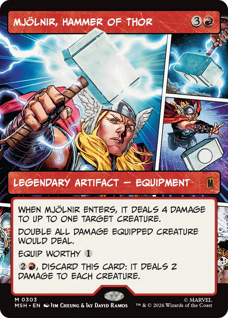 Mjolnir, Hammer of Thor (Borderless) (0303) [Marvel Super Heroes] | Mega City Incorporated