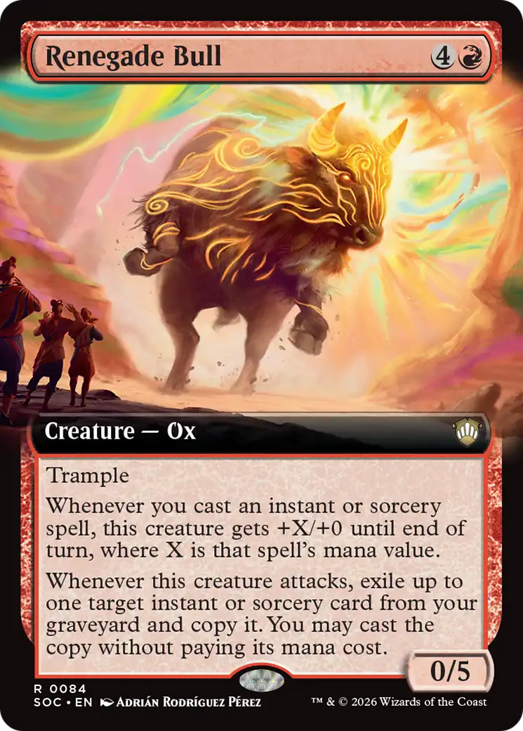 Renegade Bull (Extended Art) [Secrets of Strixhaven Commander] | Mega City Incorporated