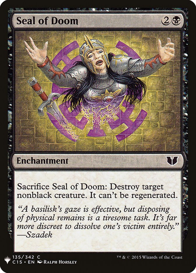 Seal of Doom [Mystery Booster] | Mega City Incorporated