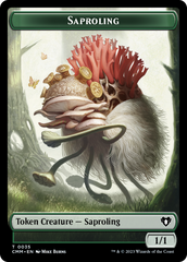 Saproling // Dragon (0021) Double-Sided Token [Commander Masters Tokens] | Mega City Incorporated