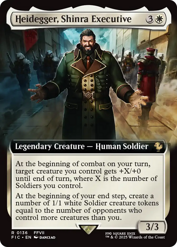 Heidegger, Shinra Executive (Extended Art) [FINAL FANTASY Commander] | Mega City Incorporated