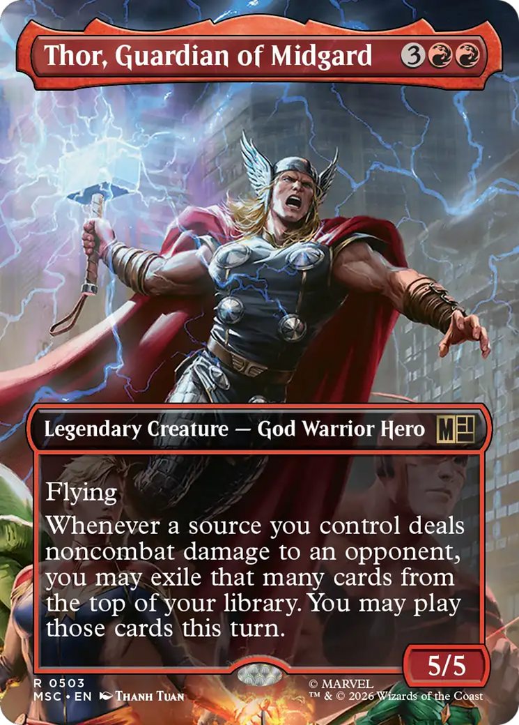 Thor, Guardian of Midgard (Borderless) [Marvel Super Heroes Commander] | Mega City Incorporated