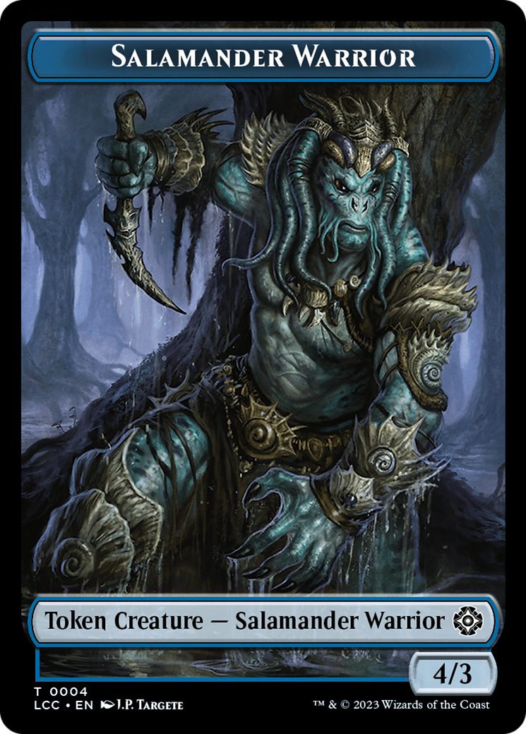 Salamander Warrior // Treasure Double-Sided Token [The Lost Caverns of Ixalan Commander Tokens] | Mega City Incorporated