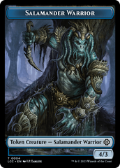 Salamander Warrior // Treasure Double-Sided Token [The Lost Caverns of Ixalan Commander Tokens] | Mega City Incorporated