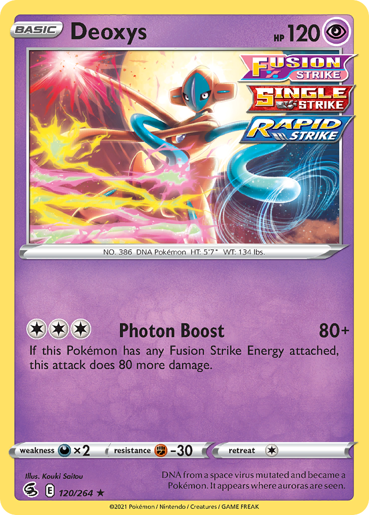 Deoxys (120/264) (Theme Deck Exclusive) [Sword & Shield: Fusion Strike] | Mega City Incorporated