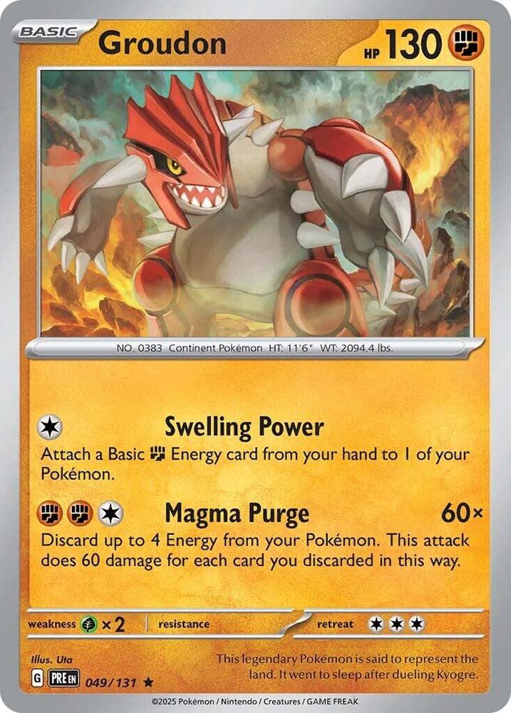 Groudon (049/131) [Scarlet & Violet: Prismatic Evolutions] | Mega City Incorporated