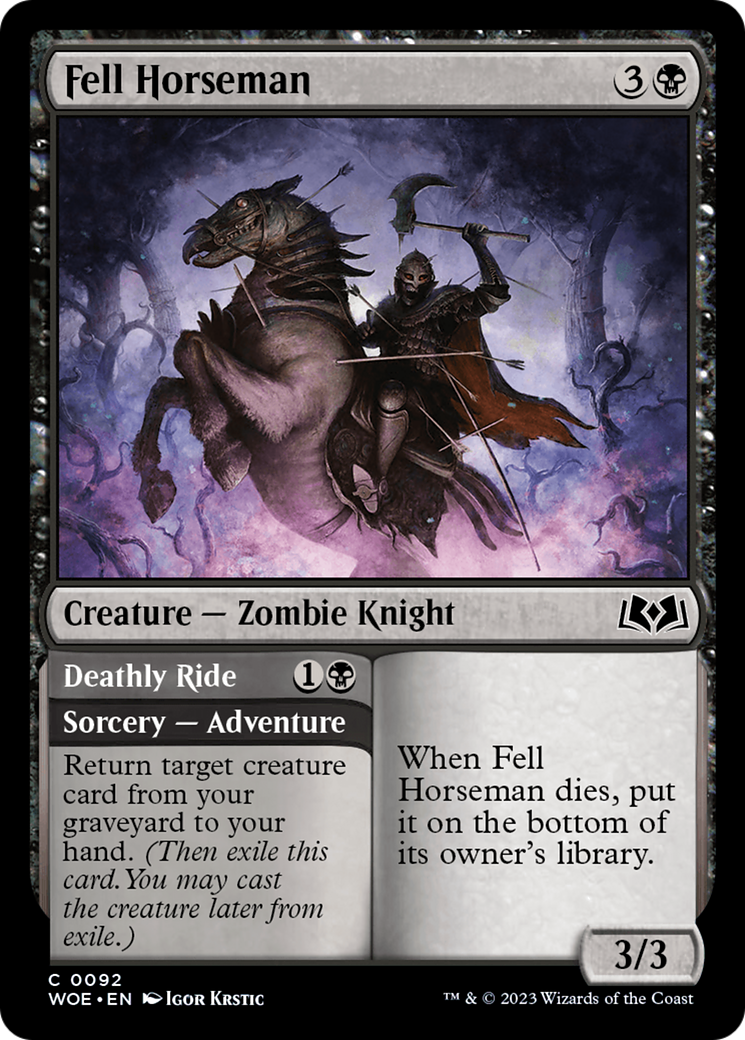 Fell Horseman // Deathly Ride [Wilds of Eldraine] | Mega City Incorporated