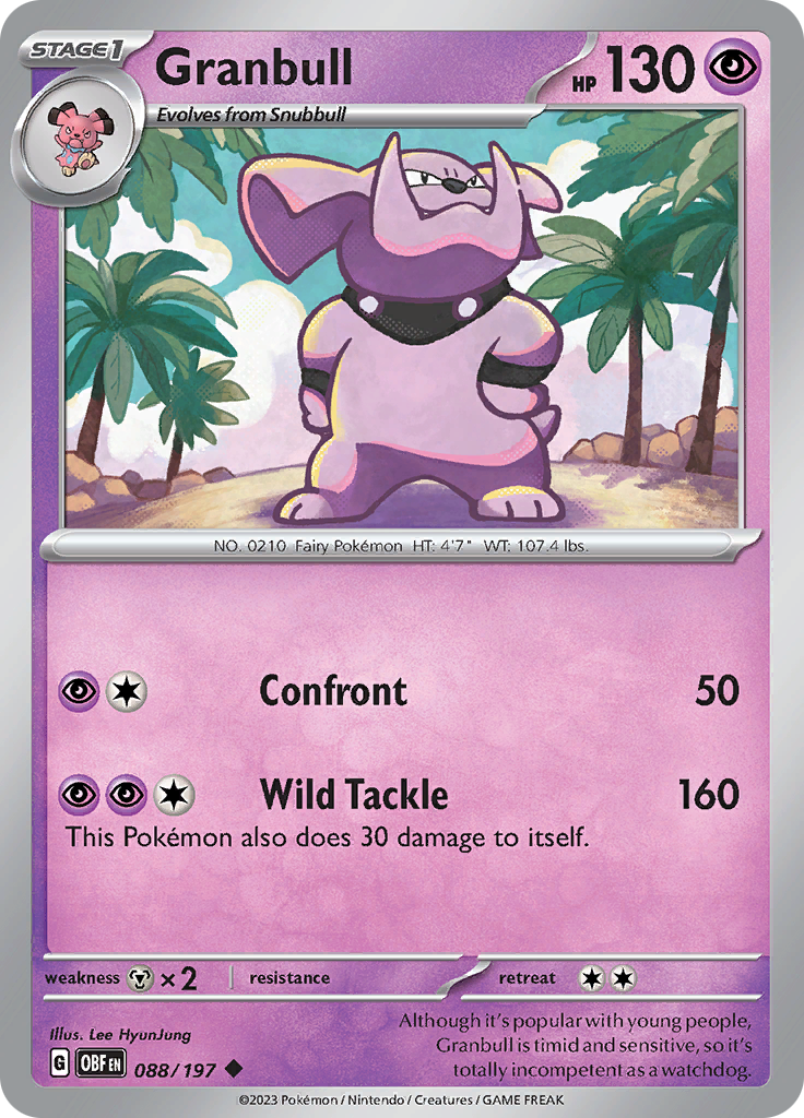 Granbull (088/197) [Scarlet & Violet: Obsidian Flames] | Mega City Incorporated