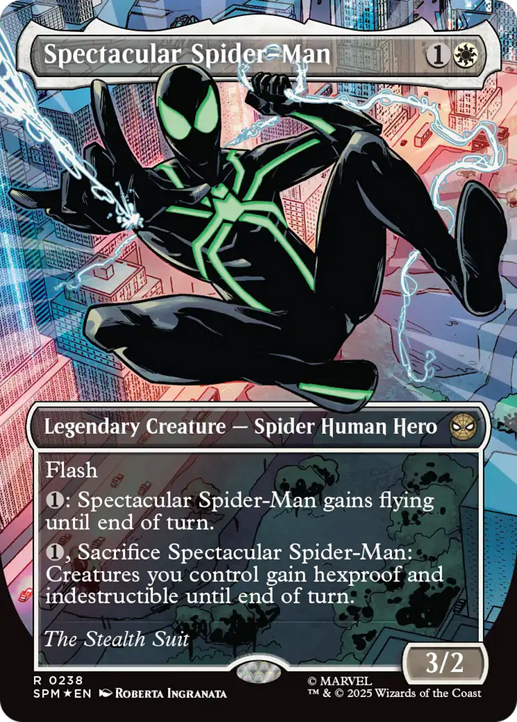 Spectacular Spider-Man (0238) (Borderless) (Textured Foil) [Marvel's Spider-Man] | Mega City Incorporated