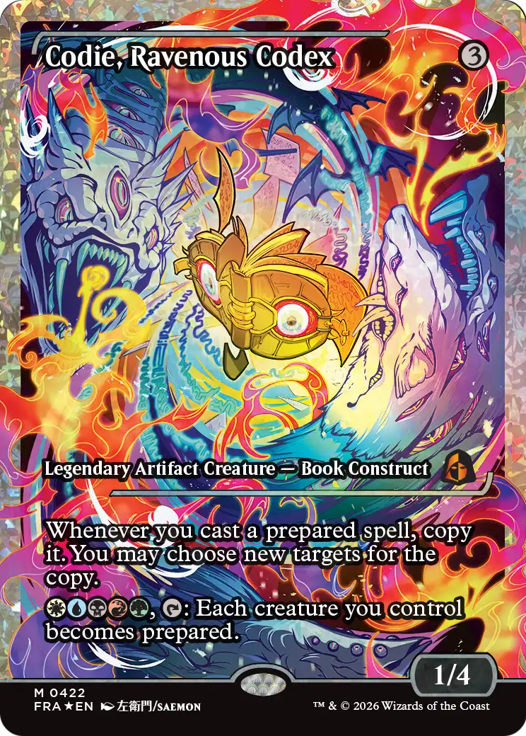 Codie, Ravenous Codex (Showcase) (Fracture Foil) [Reality Fracture] | Mega City Incorporated