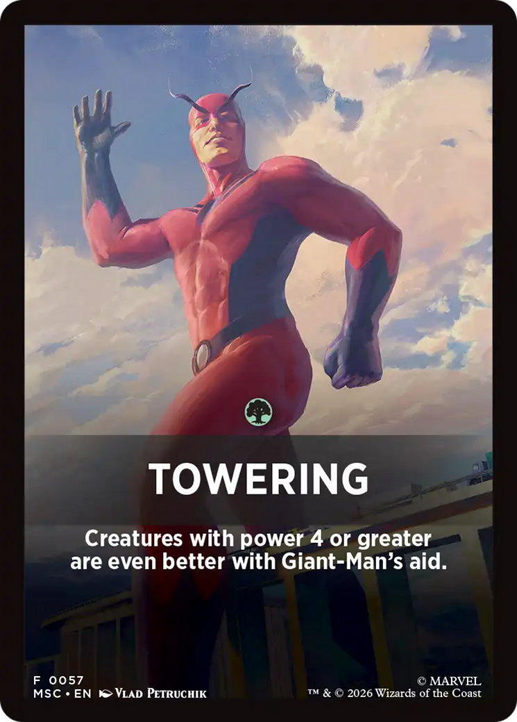 Towering Theme Card [Marvel Super Heroes Commander] | Mega City Incorporated