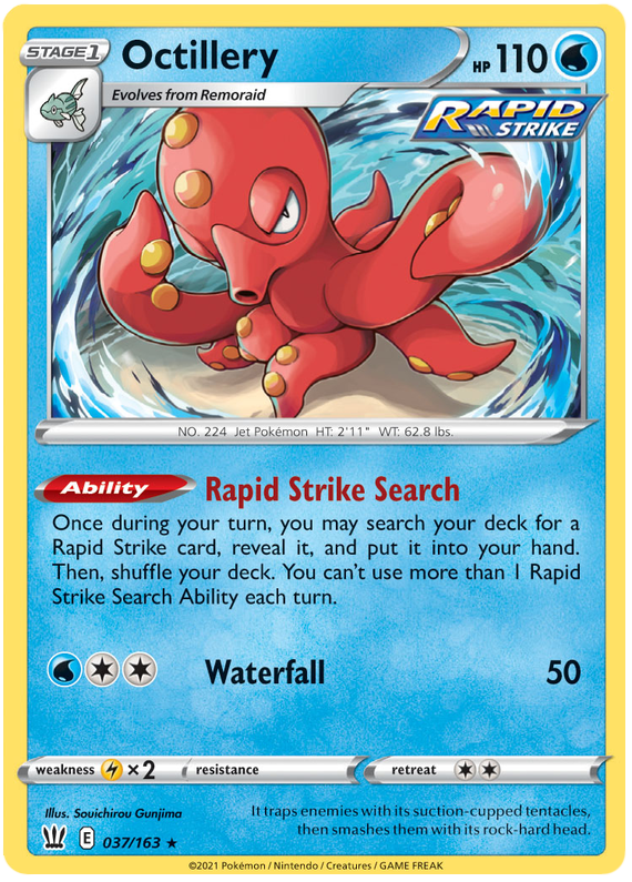 Octillery (037/163) (Theme Deck Exclusive) [Sword & Shield: Battle Styles] | Mega City Incorporated