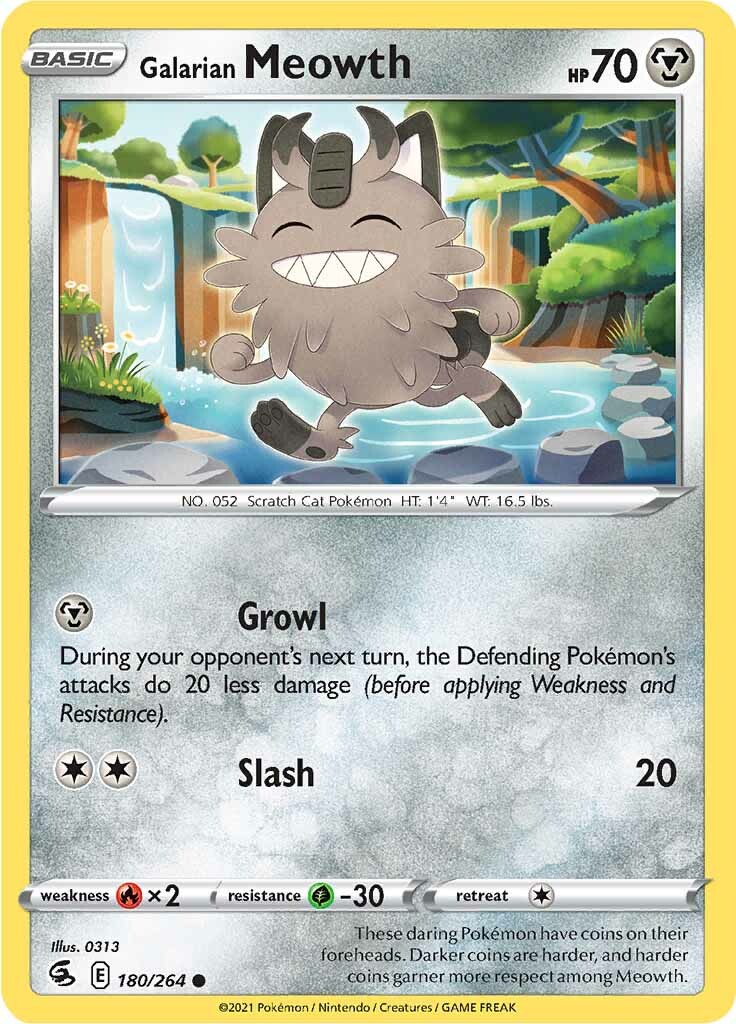 Galarian Meowth (180/264) [Sword & Shield: Fusion Strike] | Mega City Incorporated