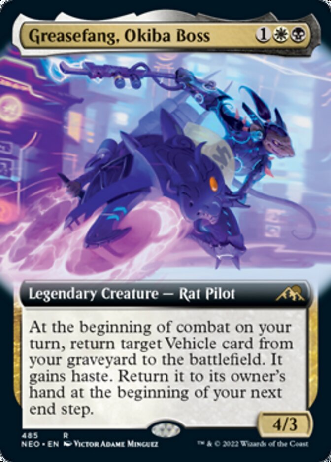 Greasefang, Okiba Boss (Extended Art) [Kamigawa: Neon Dynasty] | Mega City Incorporated