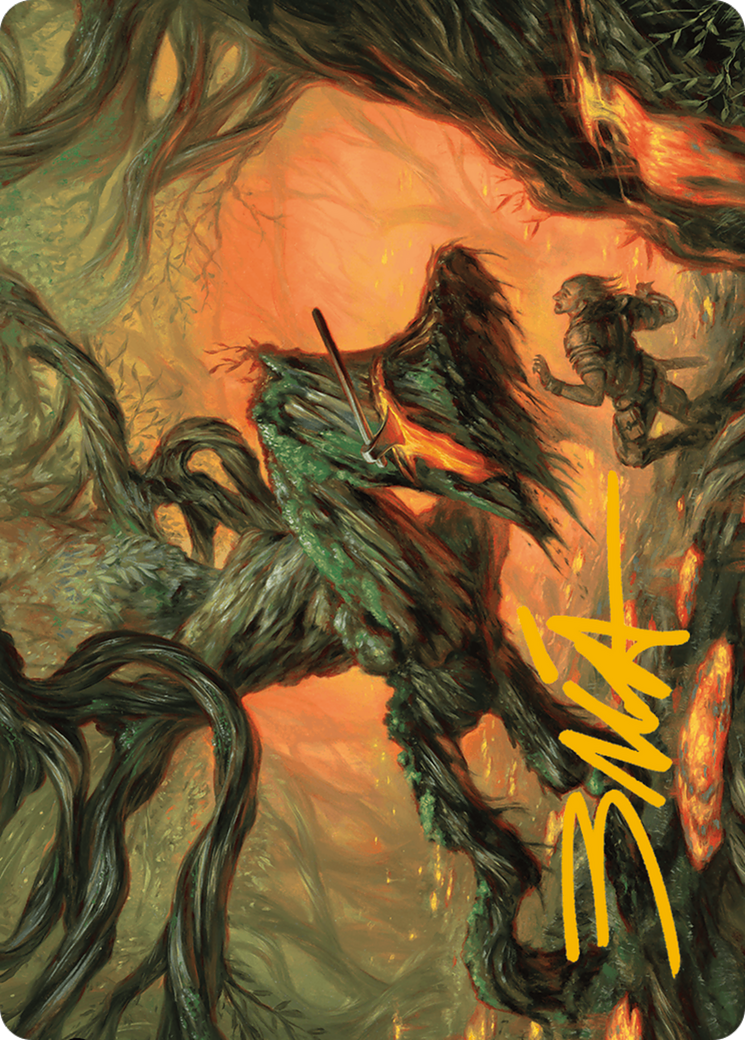 Stump Stomp Art Card (Gold-Stamped Signature) [Modern Horizons 3 Art Series] | Mega City Incorporated