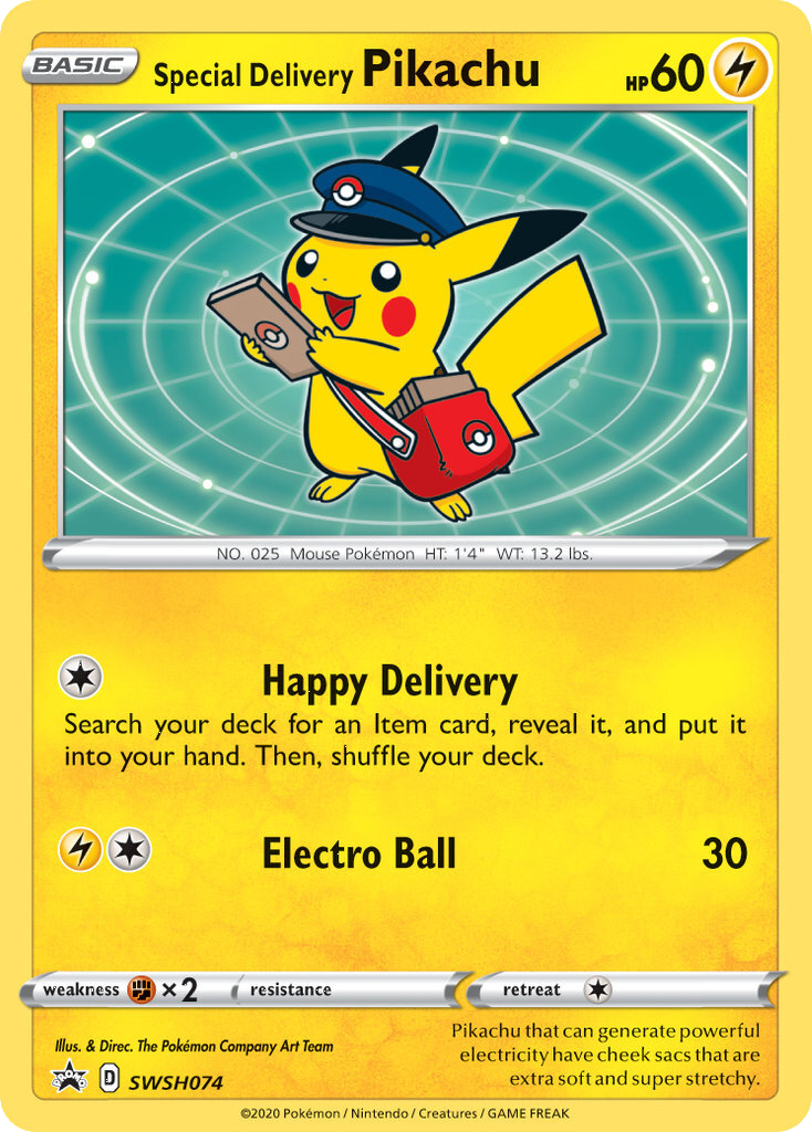 Special Delivery Pikachu (SWSH074) [Sword & Shield: Black Star Promos] | Mega City Incorporated