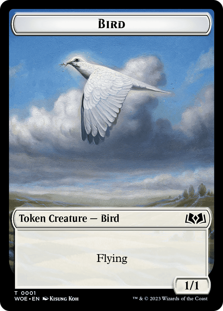 Bird // Food (0013) Double-Sided Token [Wilds of Eldraine Tokens] | Mega City Incorporated