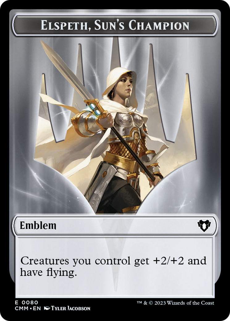 Elspeth, Sun's Champion Emblem // Copy (55) Double-Sided Token [Commander Masters Tokens] | Mega City Incorporated