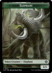 Elephant // Dinosaur (0010) Double-Sided Token [The Lost Caverns of Ixalan Commander Tokens] | Mega City Incorporated