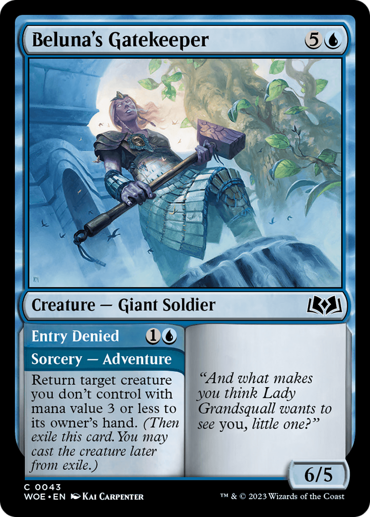 Beluna's Gatekeeper // Entry Denied [Wilds of Eldraine] | Mega City Incorporated