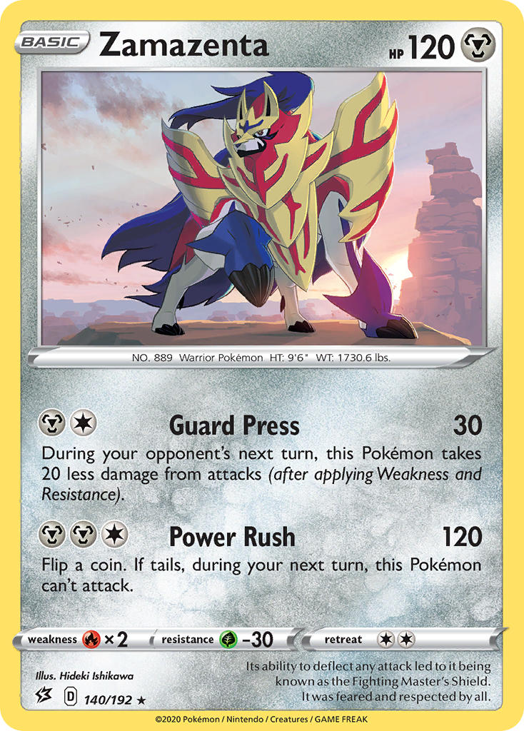 Zamazenta (140/192) (Cracked Ice Holo) (Theme Deck Exclusive) [Sword & Shield: Rebel Clash] | Mega City Incorporated