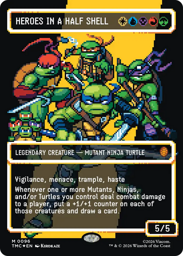 Heroes in a Half Shell (0096) (Borderless) (Surge Foil) [Teenage Mutant Ninja Turtles Commander] | Mega City Incorporated