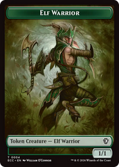 Elf Warrior (0004) // Plant (0005) Double-Sided Token [Lorwyn Eclipsed Tokens] | Mega City Incorporated