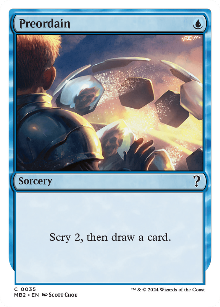 Preordain (White Border) [Mystery Booster 2] | Mega City Incorporated