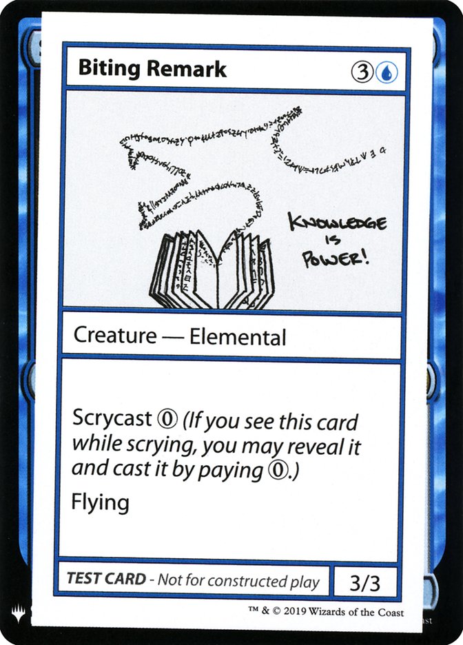 Biting Remark [Mystery Booster Playtest Cards] | Mega City Incorporated