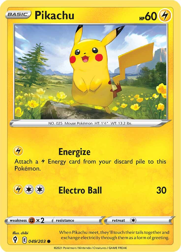 Pikachu (049/203) [Sword & Shield: Evolving Skies] | Mega City Incorporated