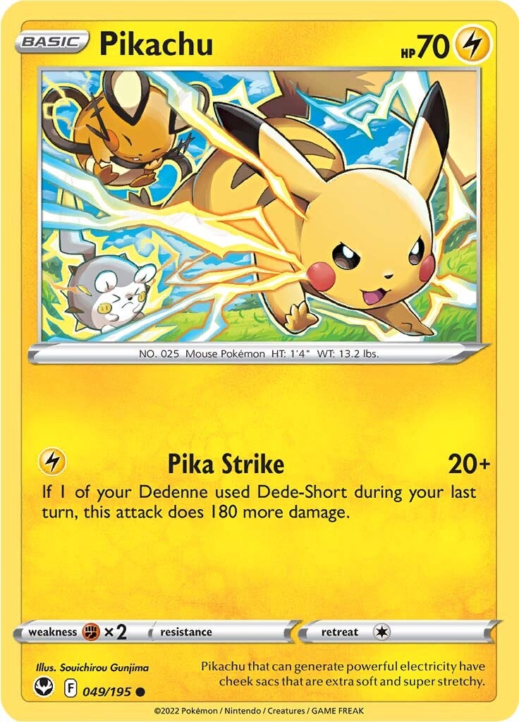 Pikachu (049/195) [Sword & Shield: Silver Tempest] | Mega City Incorporated