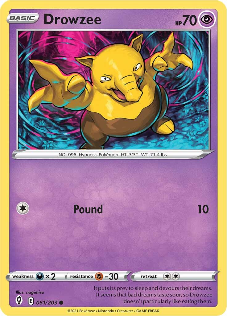 Drowzee (061/203) [Sword & Shield: Evolving Skies] | Mega City Incorporated