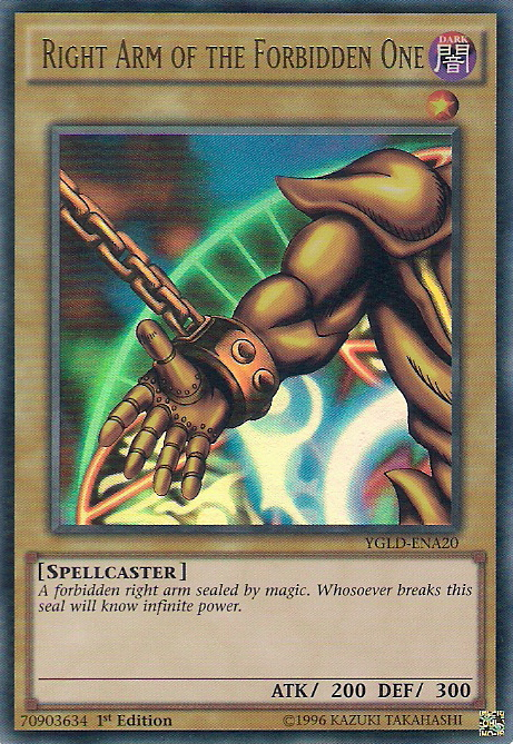 Right Arm of the Forbidden One [YGLD-ENA20] Ultra Rare | Mega City Incorporated