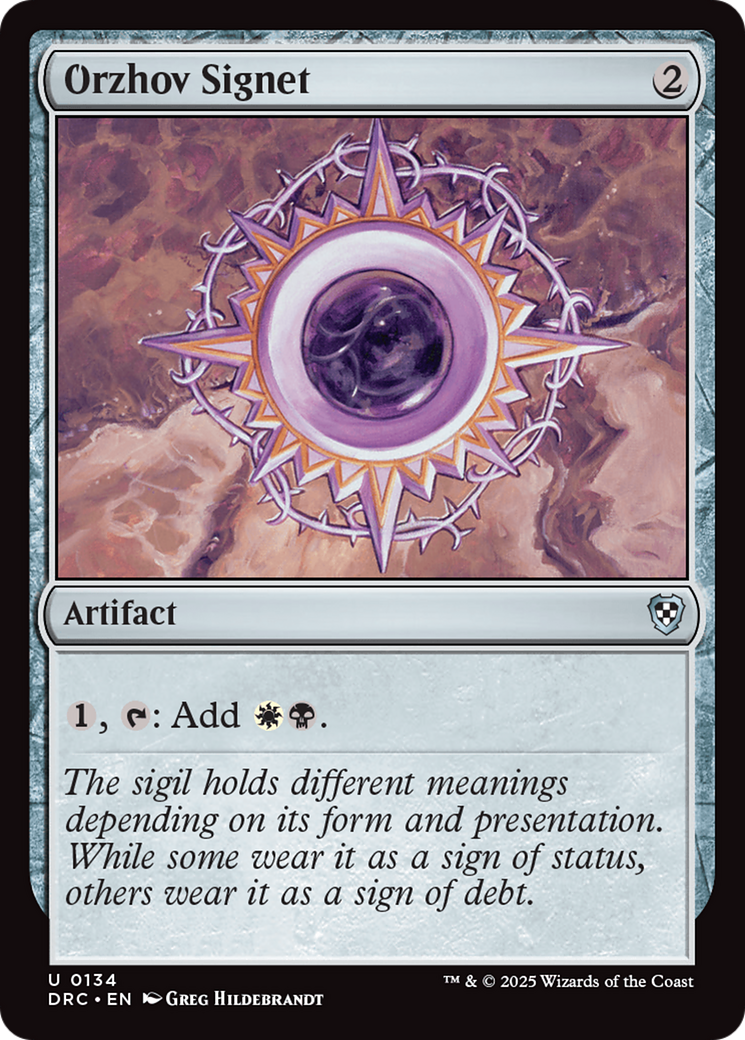Orzhov Signet [Aetherdrift Commander] | Mega City Incorporated