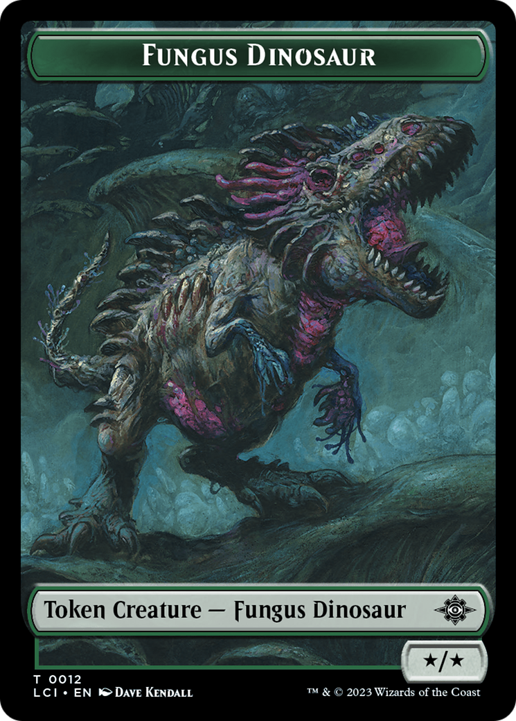 Fungus Dinosaur // Gnome Soldier Double-Sided Token [The Lost Caverns of Ixalan Tokens] | Mega City Incorporated