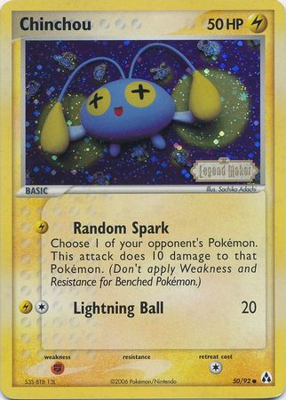 Chinchou (50/92) (Stamped) [EX: Legend Maker] | Mega City Incorporated