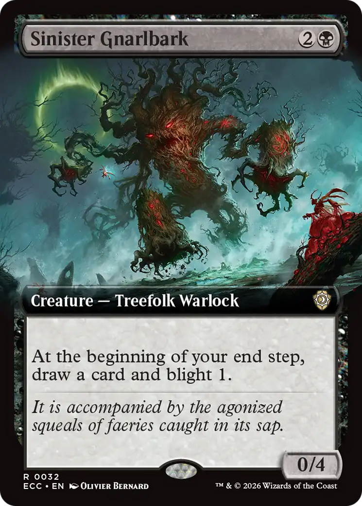 Sinister Gnarlbark (Extended Art) [Lorwyn Eclipsed Commander] | Mega City Incorporated