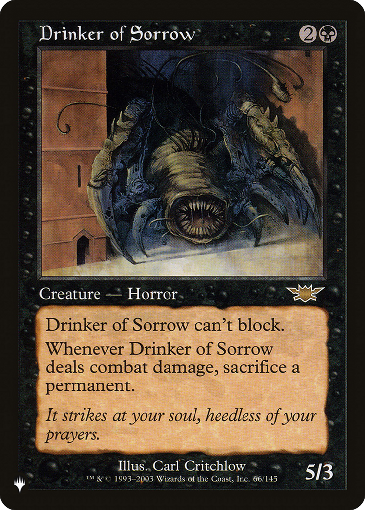 Drinker of Sorrow [The List] | Mega City Incorporated