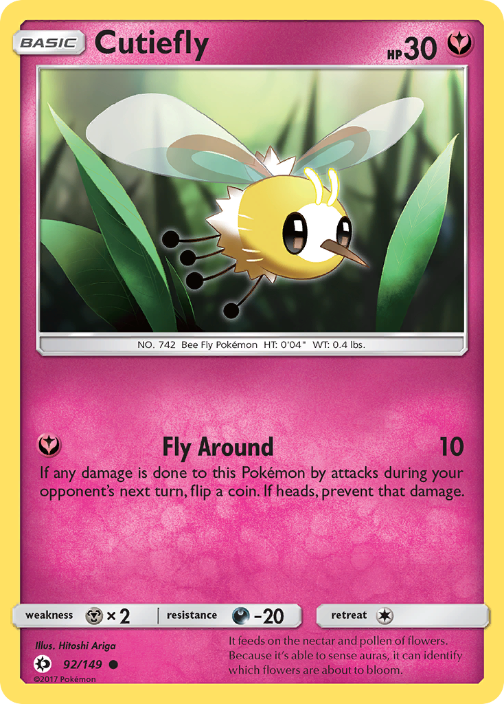 Cutiefly (92/149) [Sun & Moon: Base Set] | Mega City Incorporated